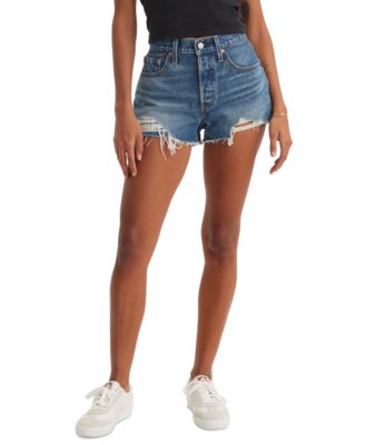 Levi's Women's 501 Button Fly Cotton High-Rise Denim Shorts