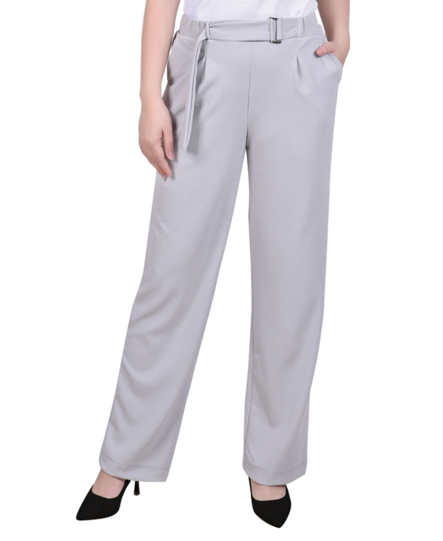 Women's Belted Scuba Crepe Pants