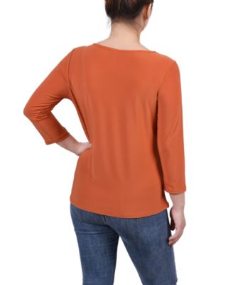 Women's 3/4 Sleeve Cutout Top
