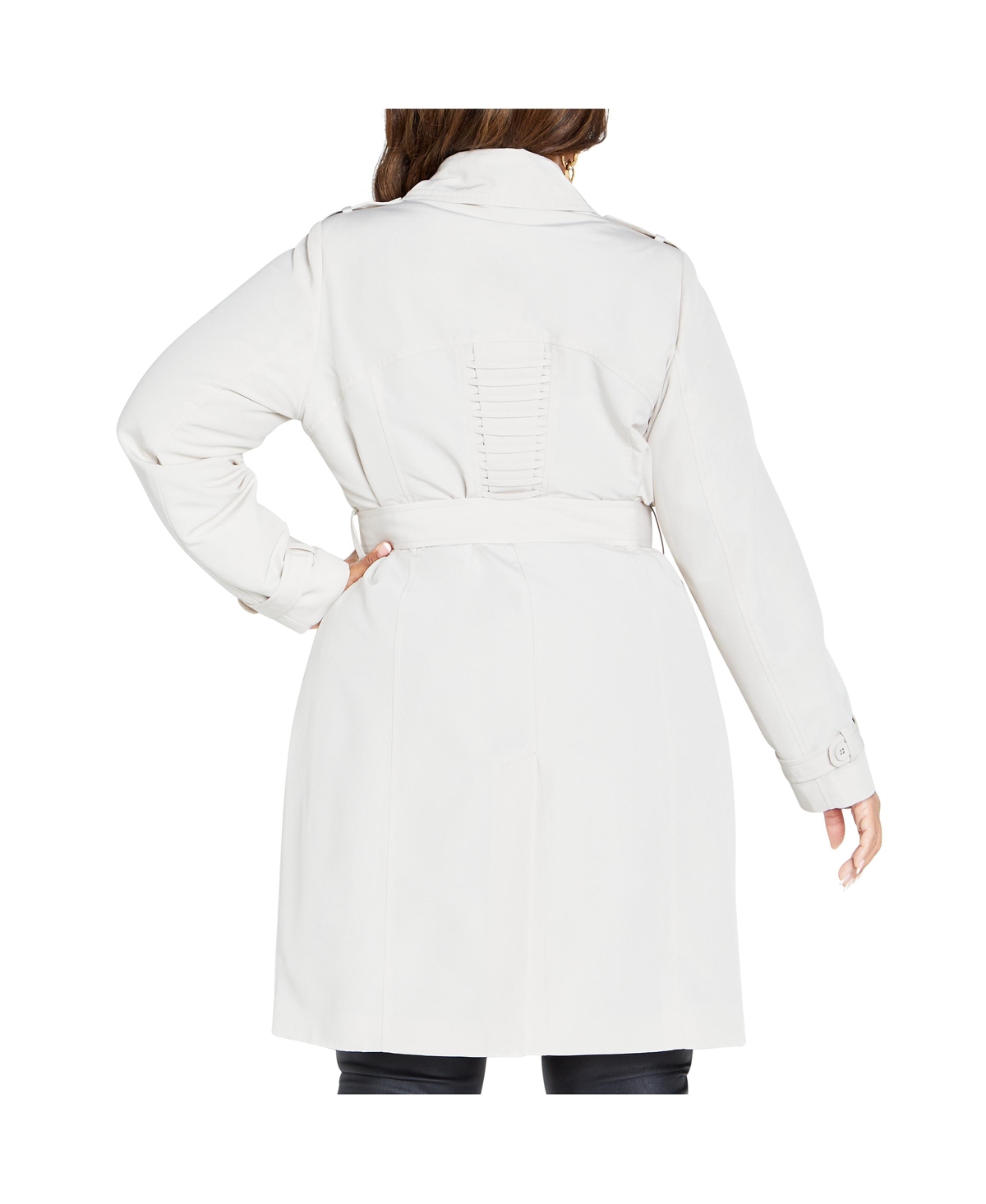 City Chic Women's Classic Corset Trench coat