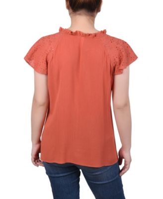 Women's Eyelet Sleeve Blouse