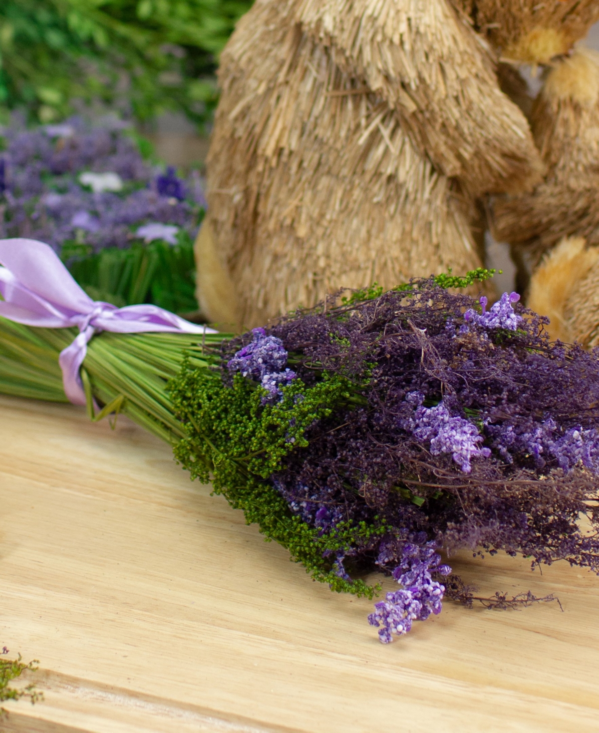 Shop Northlight Lavender Artificial Springtime Bouquet, 12" In Purple