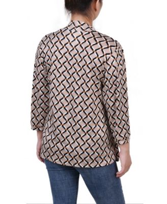 Women's 3/4 Sleeve Two-Fer Top