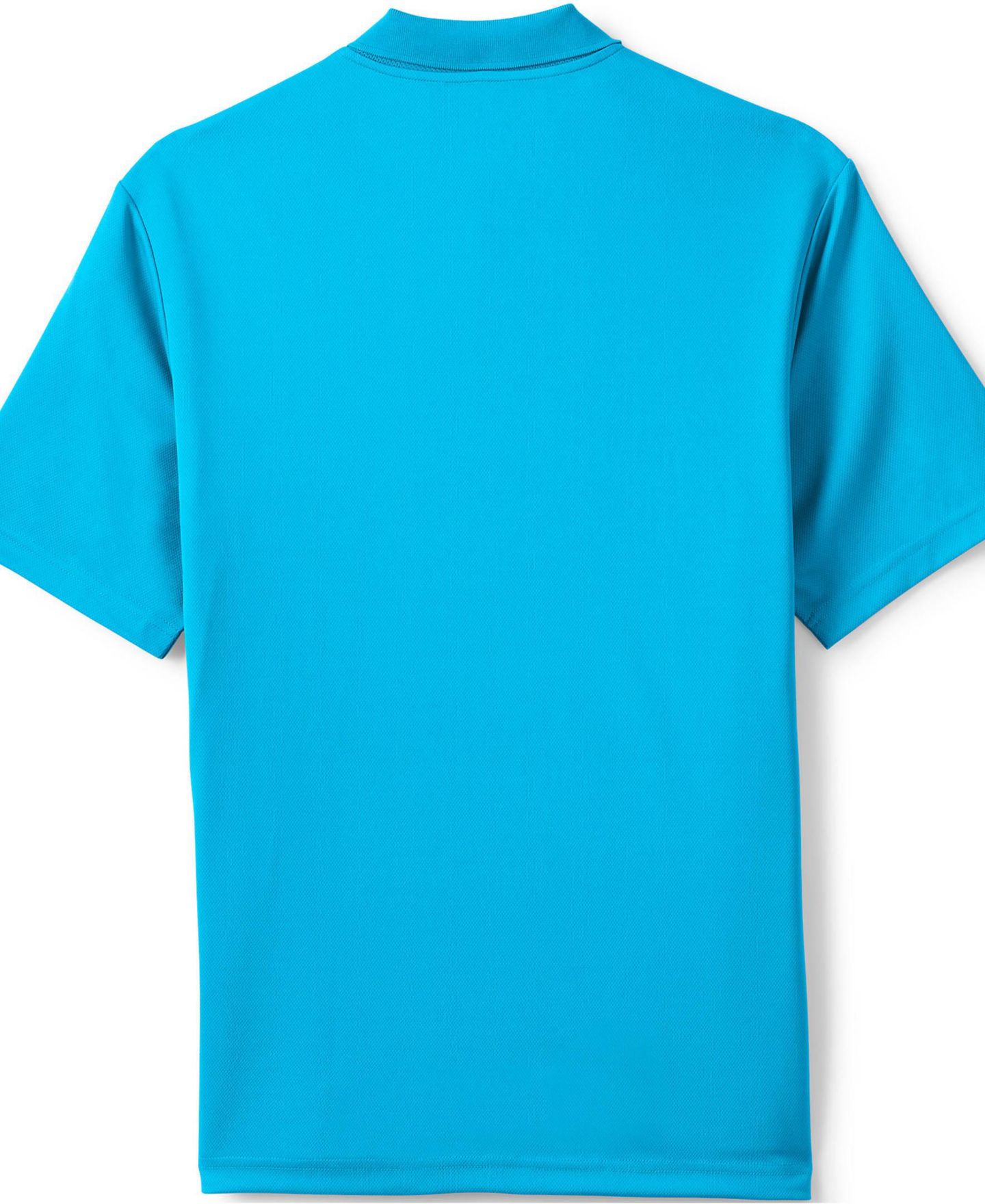 Мужское поло Lands' End School Uniform Short Sleeve Solid Active Polo Shirts, цвет: Яркий бирюзовый — фото 2