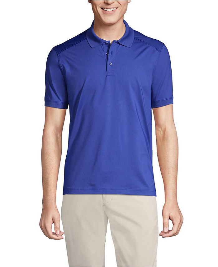 Lands' End Men's Short Sleeve Rapid Dry Active Polo Shirt Macy's