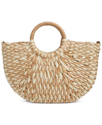 Straw Tote Crossbody, Exclusively at Macy's 