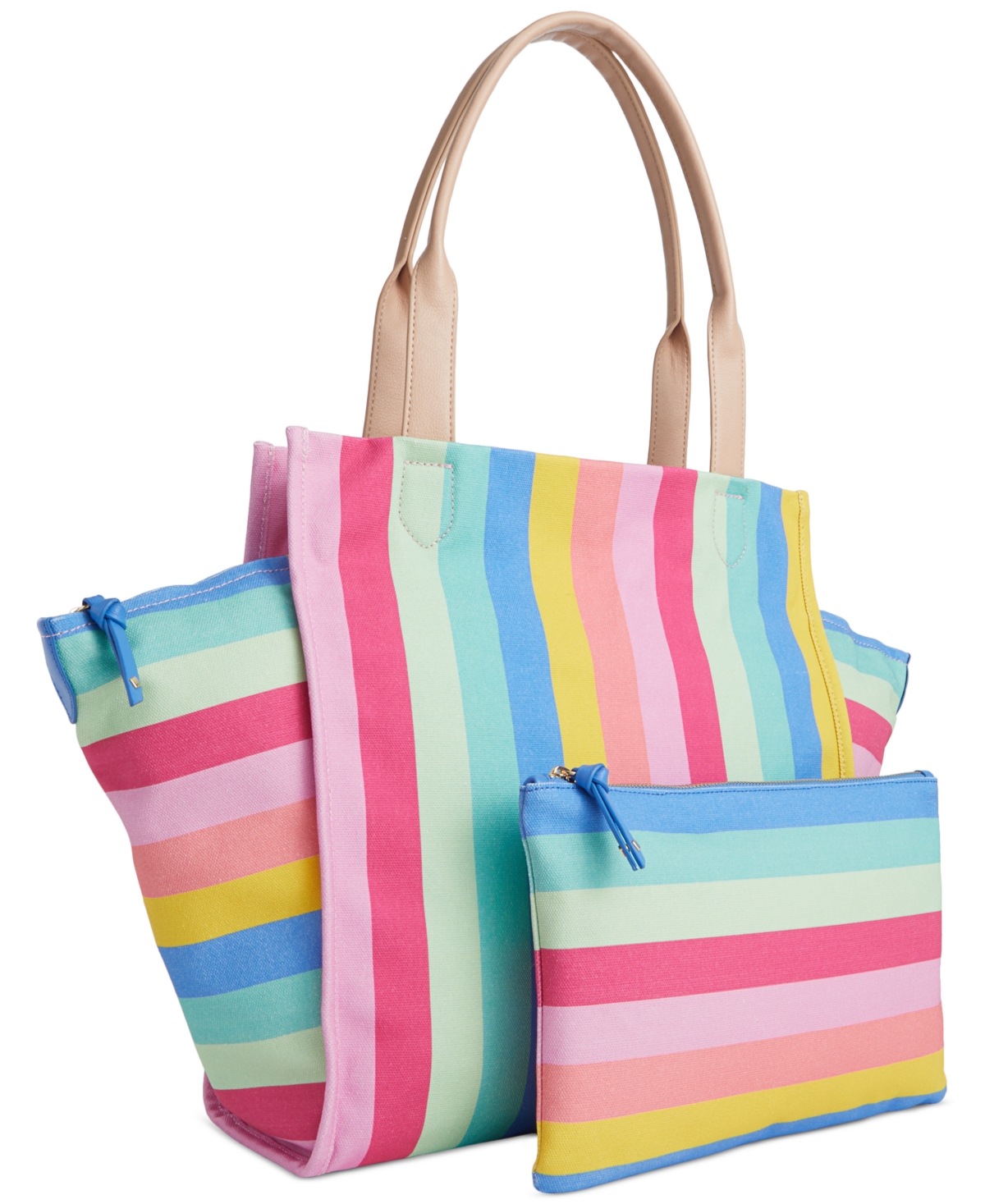 Shop On 34th Cynthiah Canvas Tote Bag, Created For Macy's In Canvas,strp