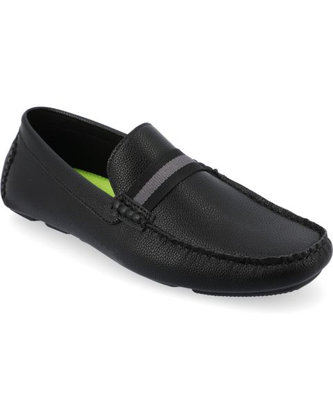 Мужские туфли Vance Co. Griffin Tru Comfort Foam Slip-On Driving, цвет: Чёрный