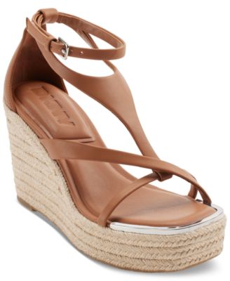 DKNY - Women's Maryn Ankle-Strap Espadrille Wedge Sandals