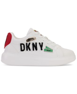 Jewel City Signs Lace-Up Low-Top Platform Sneakers