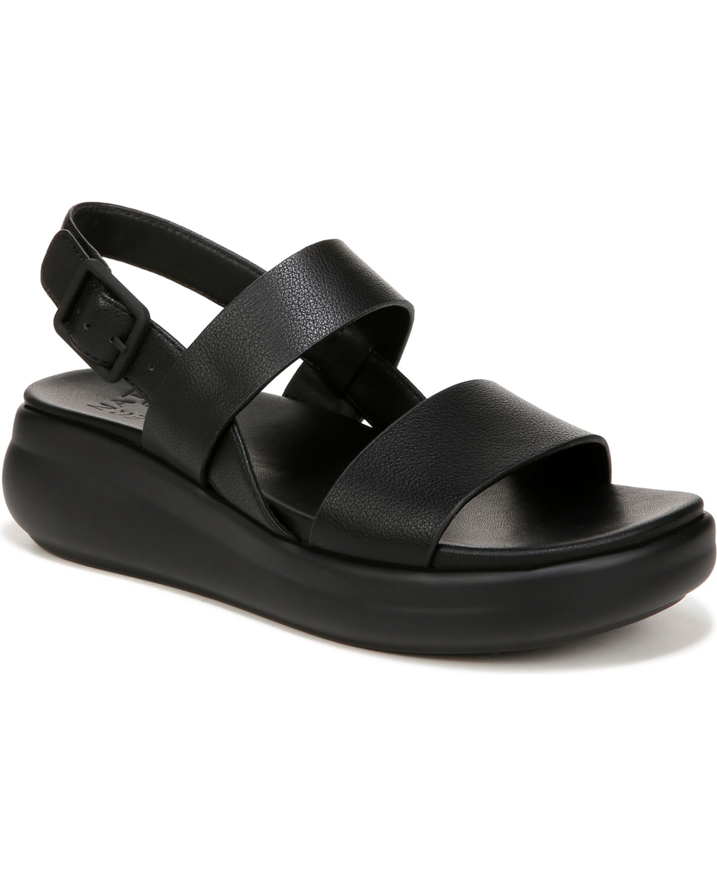 Женские сандалии Naturalizer Coast Slingback Wedge Platform, цвет: Чёрная искусственная кожа — фото 1