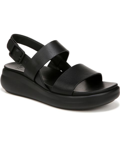 Женские сандалии Naturalizer Coast Slingback Wedge Platform, цвет: Чёрная искусственная кожа