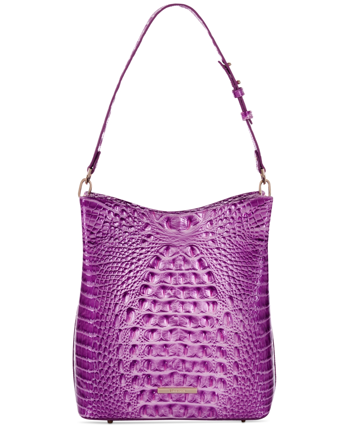 Shop Brahmin Celina Leather Bucket Bag In Lilac Esse