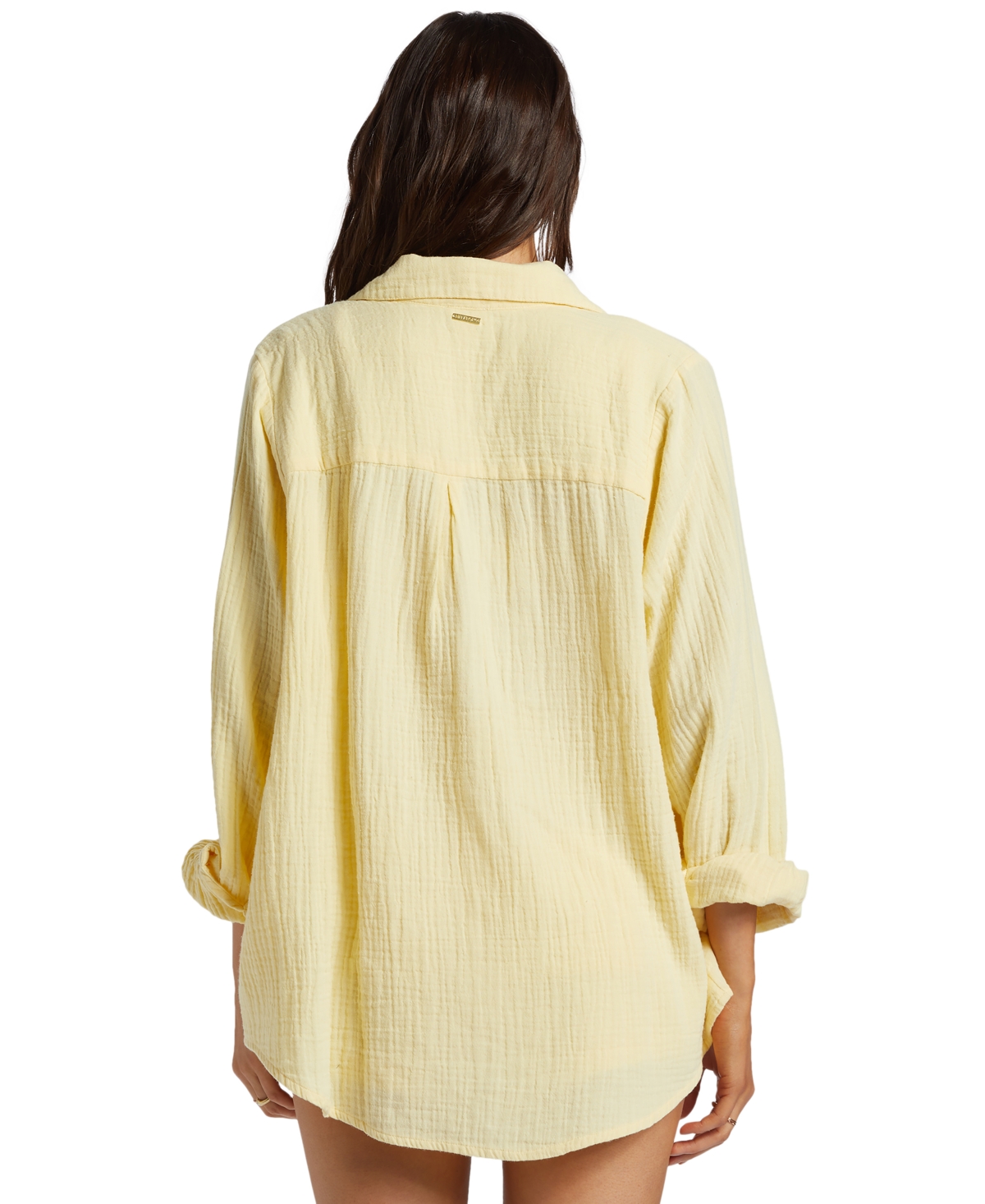 Shop Billabong Juniors' Swell Crinkled Blouse In Cali Rays
