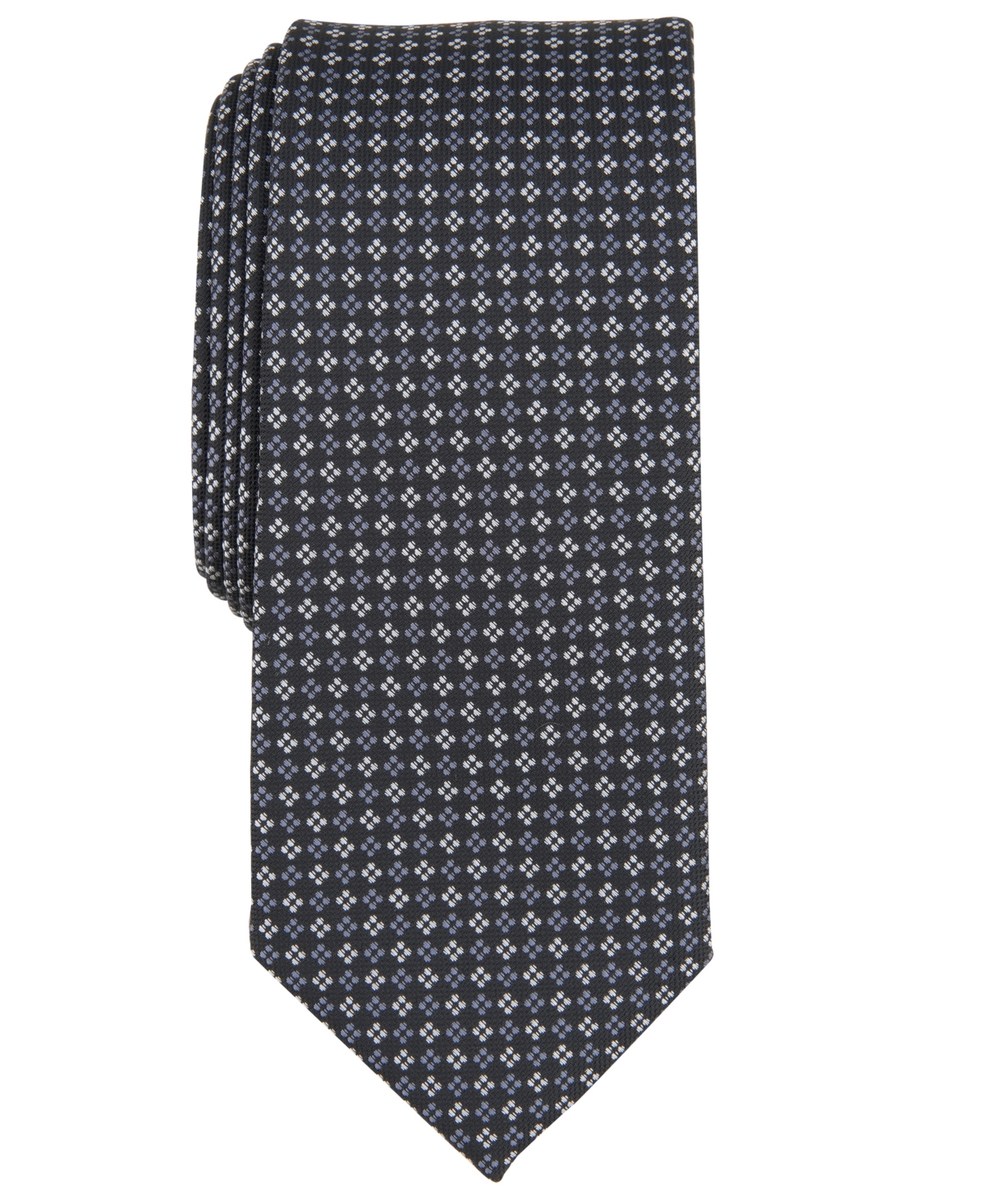 Shop Bar Iii Men's Raleigh Micro-diamond Tie, Created For Macy's In Black