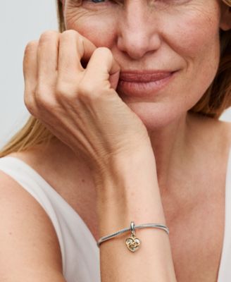 Lab-Grown Diamond Engravable Mom Double Dangle Charm