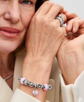 Mom Opalescent Heart Dangle Charm