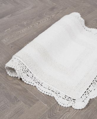 Crochet Reversible Cotton Bath Rug, 17" x 24"