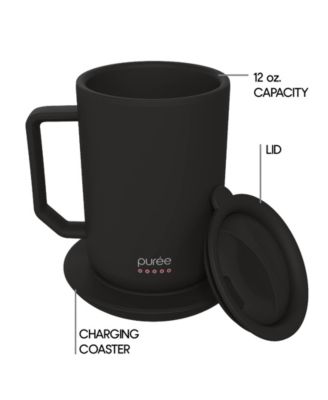 Puree Warming Coffee Mug, 12 oz. Stainless Steel Coffee Mug with Mug Warmer Coaster and Lid&nbsp;