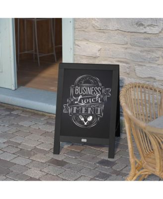 Burke 48"X24" Rustic Vintage like Double-Sided Folding Magnetic Chalkboard With 8 Chalk Markers, 10 Chalkboard Stencils And 2 Rustic Magnets Set