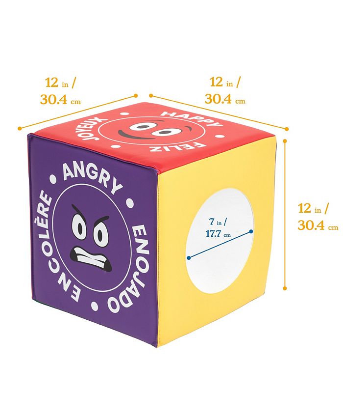 ECR4Kids SoftZone Emotion Cube with Mirror, Sensory Toy, Contemporary ...