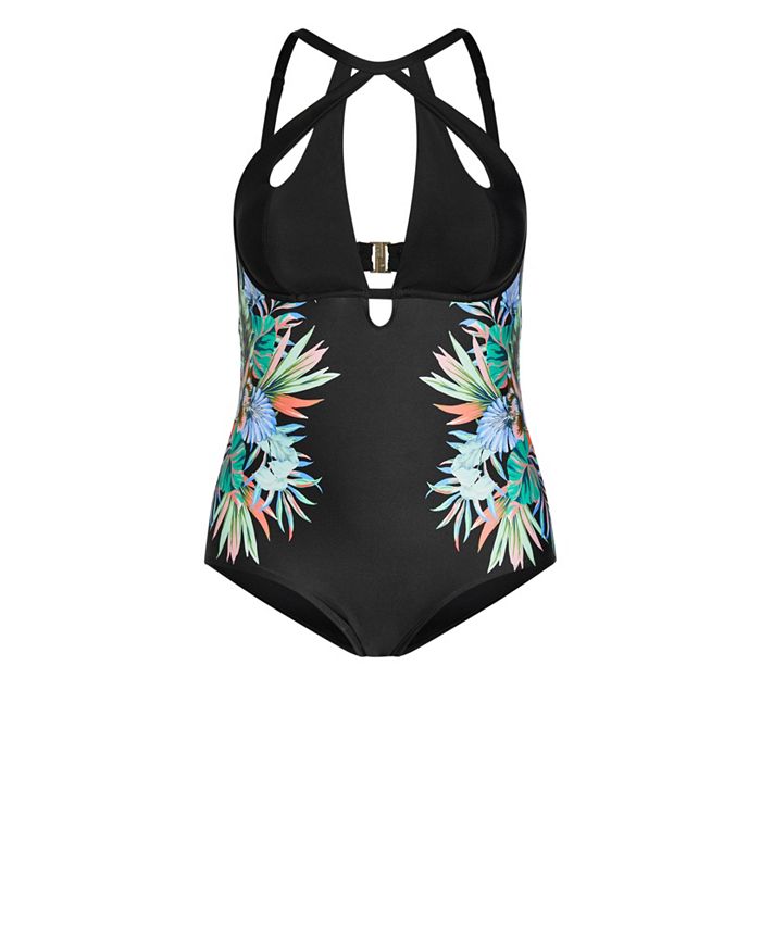 CITY CHIC Plus Size Cancun Underwire Print 1 Piece Swimsuit Macy's — free download