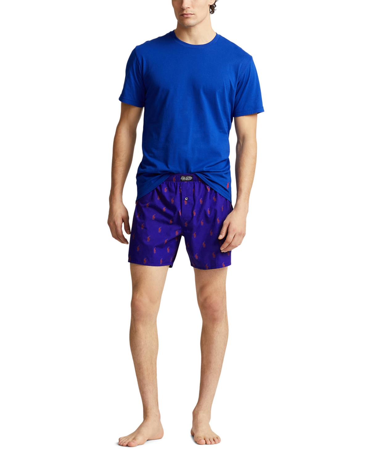Polo Ralph Lauren Men's 2-pc. Crewneck T-shirt & Boxer Set In Blue