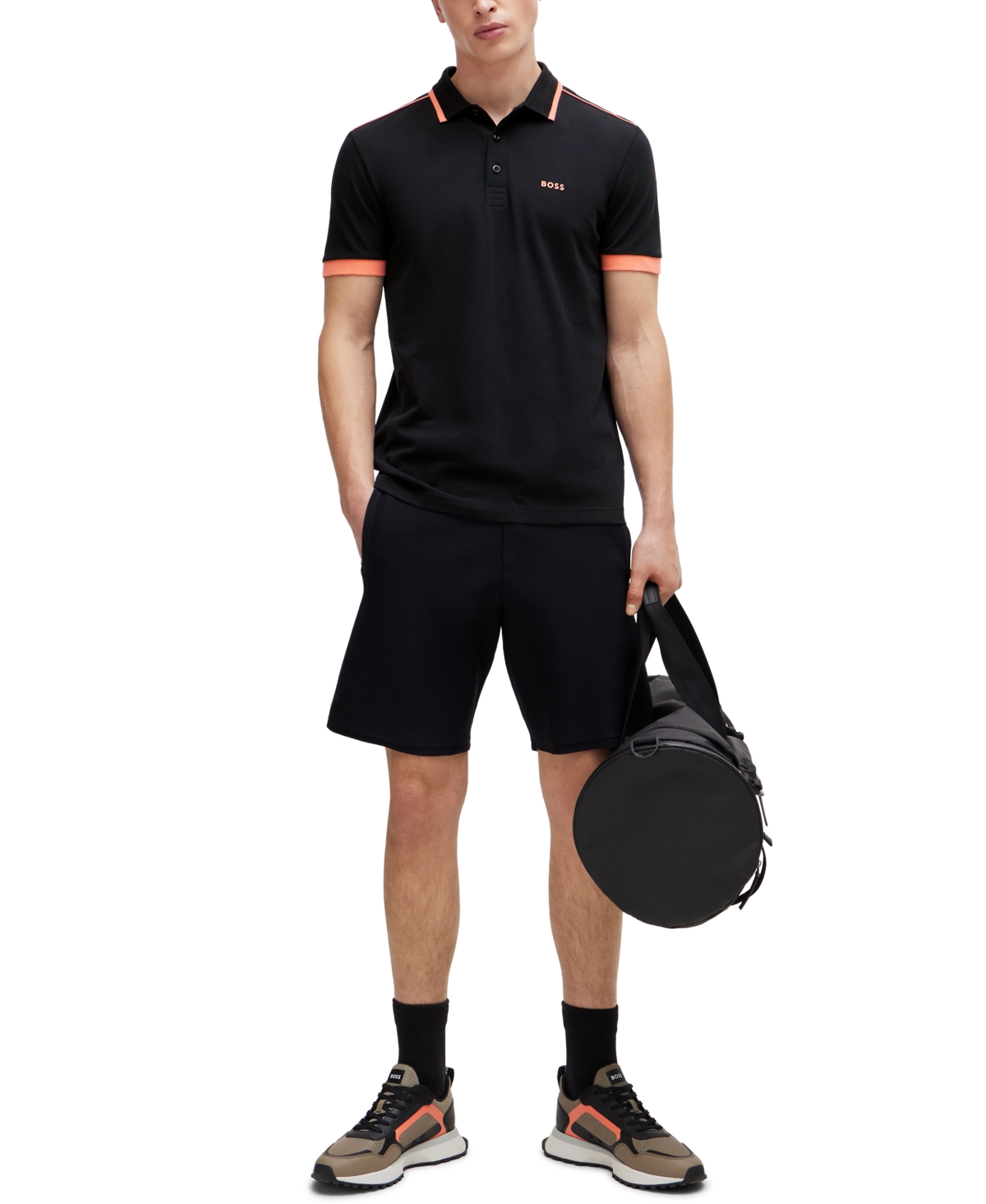 Boss by Hugo Boss Men's Contrast Stripes Polo Shirt