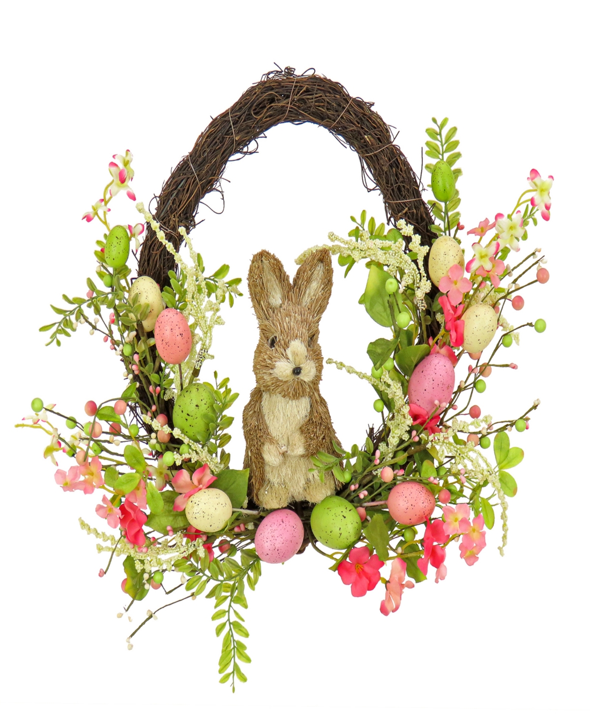 National Tree Company Bunny with Easter Eggs Wreath