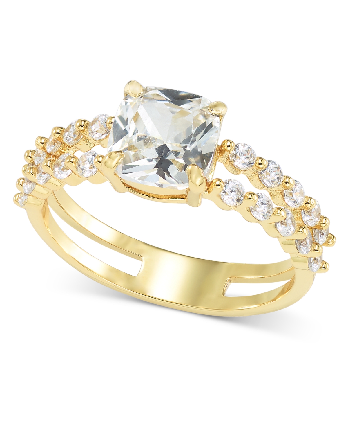 Gold-Tone Cubic Zirconia Double Band Ring, Created for Macy's - Gold