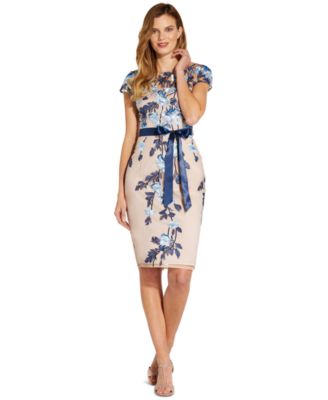 Adrianna Papell Embroidered Sheath Dress Macy s