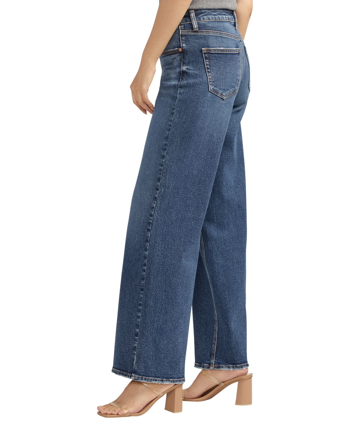 Shop Silver Jeans Co. Suki Mid Rise Wide Leg Jeans In Indigo