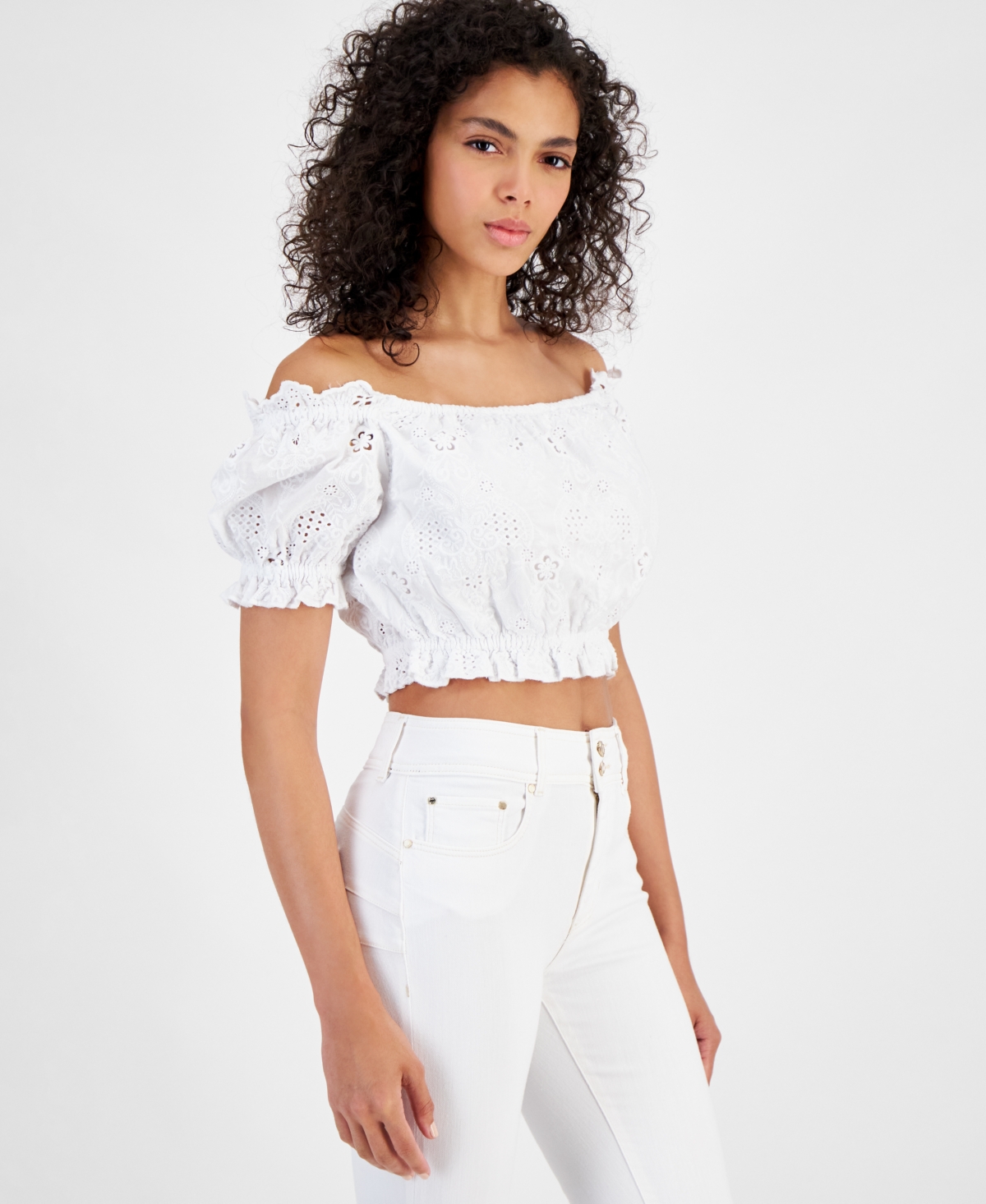 Women's Frida Off-The-Shoulder Top - Pure White