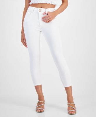 White skinny shops capri jeans