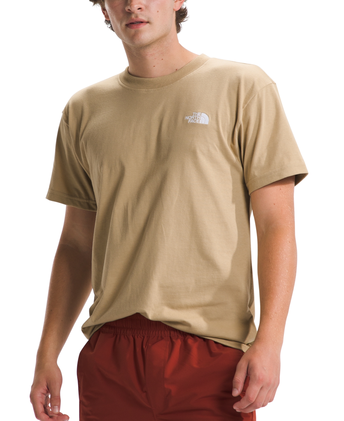 The North Face Men's Evolution Relaxed Logo T-shirt In Khaki Stone
