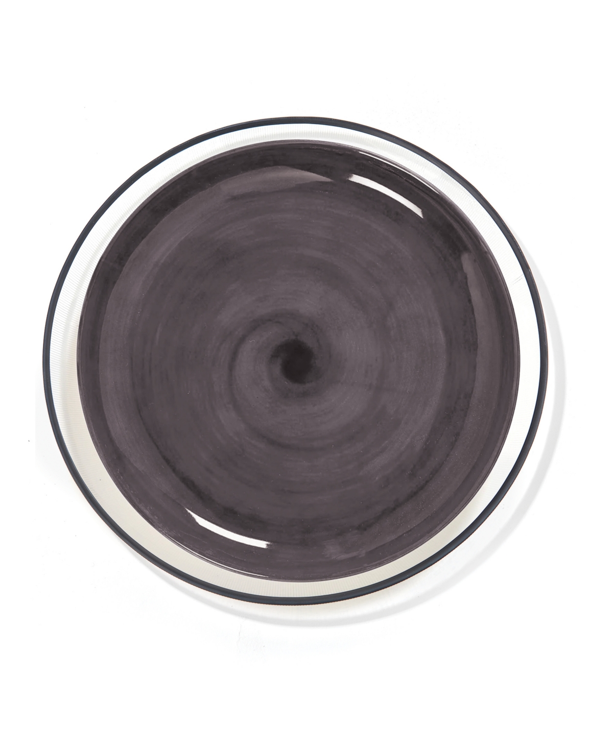 Shop American Atelier Elite Glass Charger Plate With Black Rim, 13"