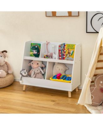 5-Cube Kids Bookshelf and Toy Organizer with Anti-Tipping Kits for Safe and Efficient Storage