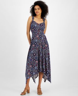 JAMIE LAYLA Petite Printed Knot Strap Asymmetric Hem Dress Macy s