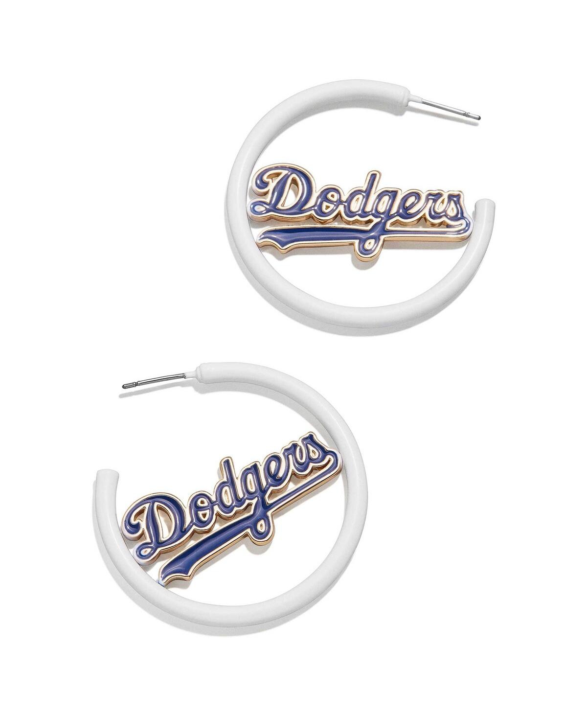Women's Baublebar Los Angeles Dodgers Enamel Hoop Earrings - Multi
