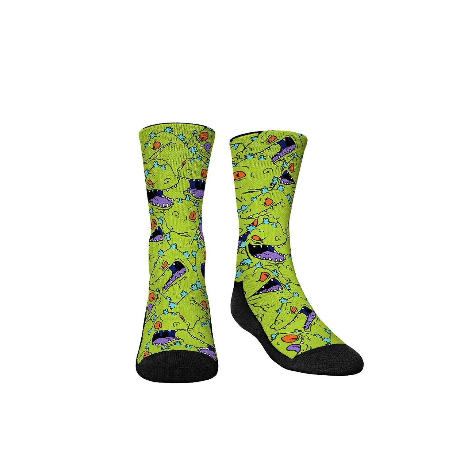 Youth Boys and Girls Socks Rugrats Reptar Attack! Crew Socks