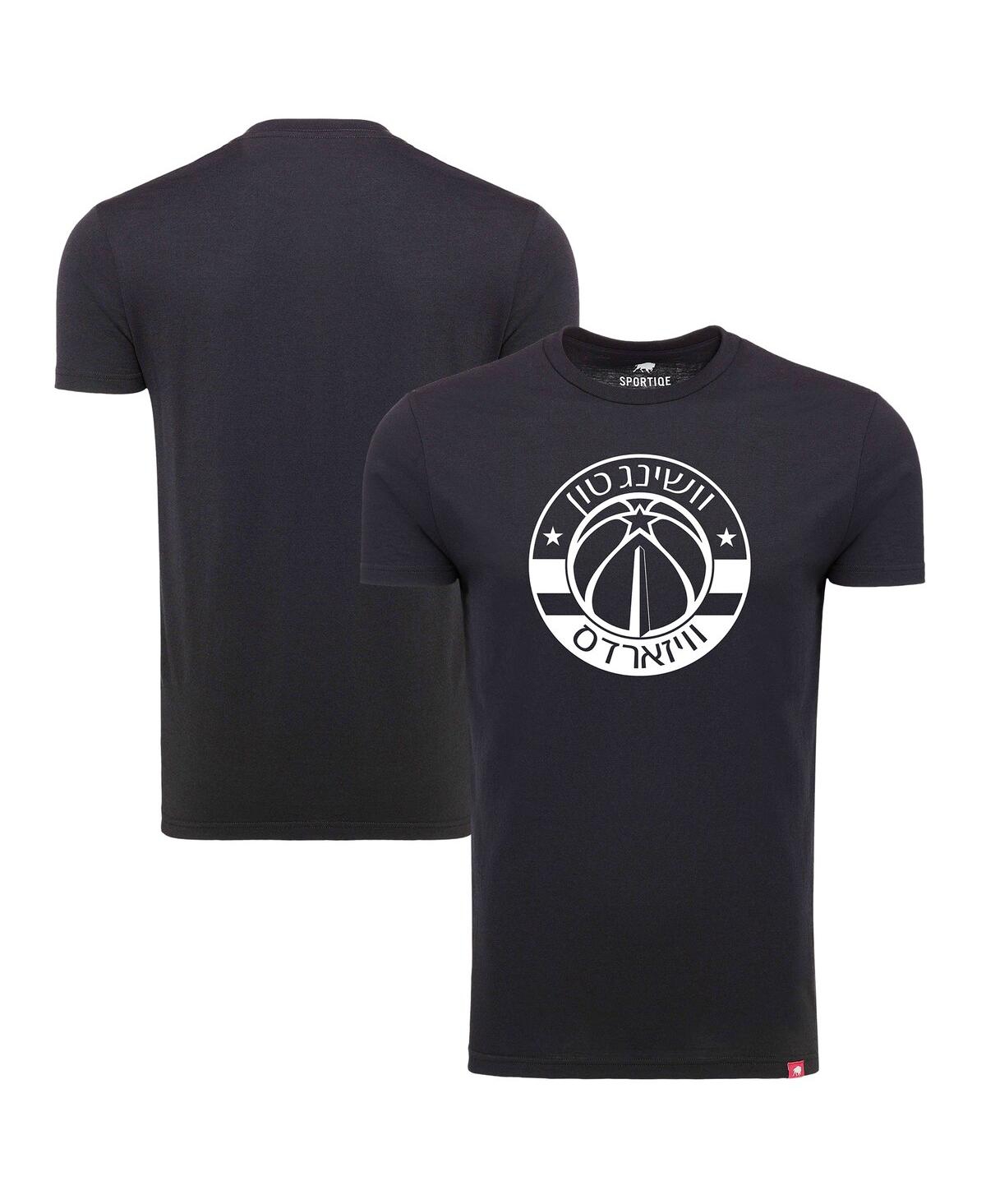 Men's Sportiqe Black Washington Wizards Hebrew Language Comfy Tri-Blend T-shirt - Black