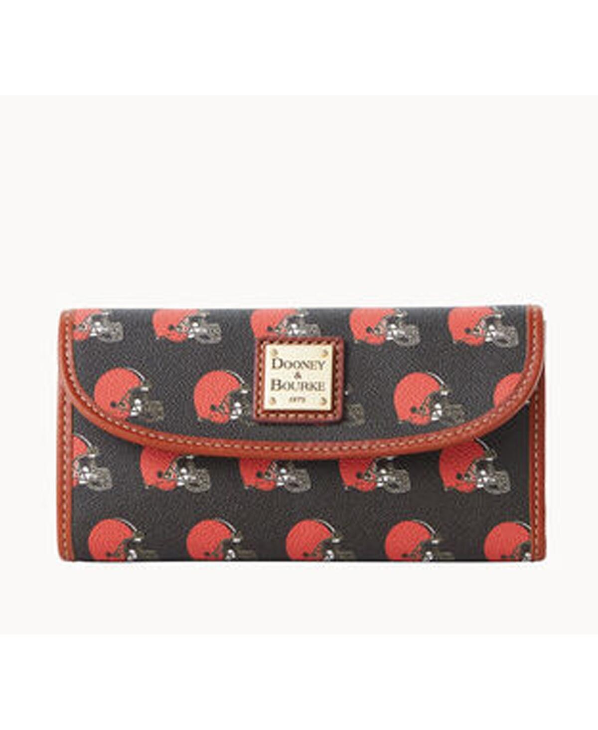 Dooney & Bourke Women's  Cleveland Browns Team Color Continental Clutch In Red,black