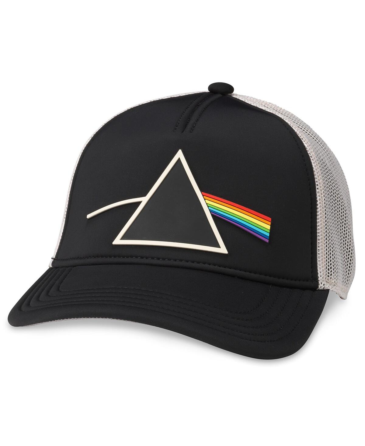 American Needle Men's  Black, Natural Pink Floyd Riptide Valin Trucker Adjustable Hat In Black,natural