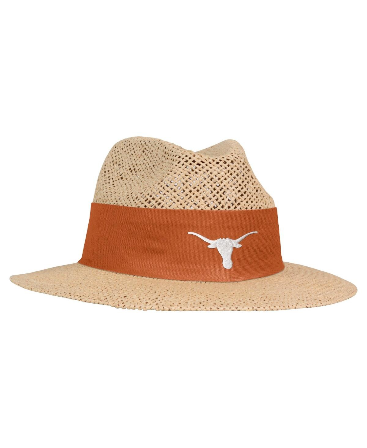 Men's Ahead Tan Texas Longhorns Wellington Gambler Straw Hat - Tan