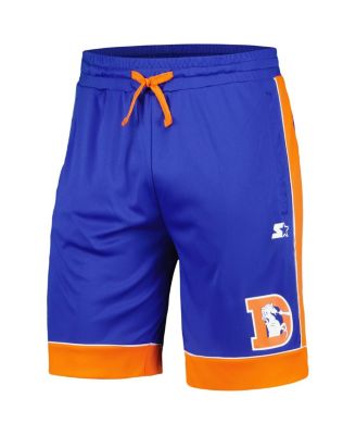 Men's Royal, Orange Distressed Denver Broncos Vintage-Like Fan Favorite Shorts
