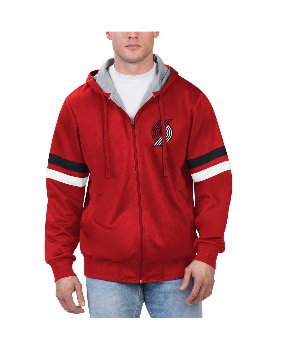 Men's G-iii Sports by Carl Banks Red Portland Trail Blazers Contender Full-Zip Hoodie Jacket - Red