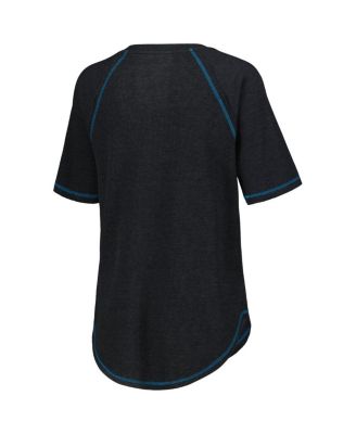 Women's Black Distressed Ross Chastain Ball Chase Tri-Blend Thermal Raglan Top