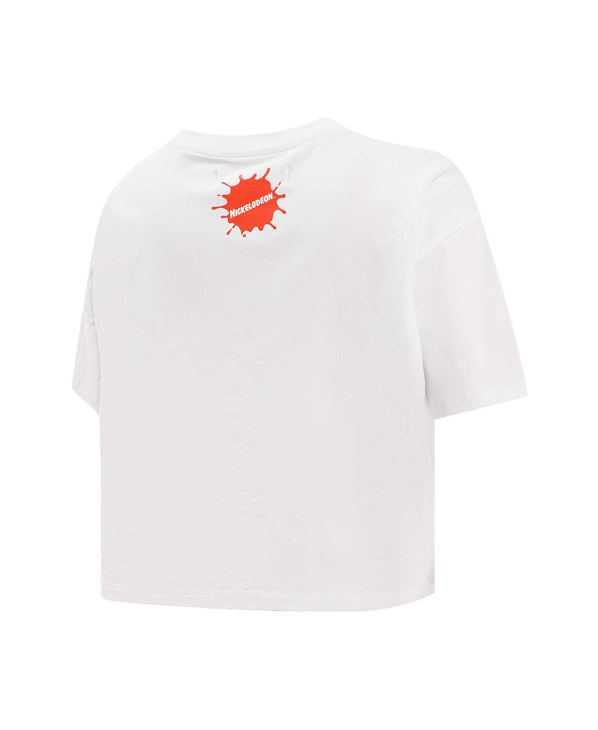 Shop Freeze Max Women's  White Rugrats Group Boxy Cropped T-shirt