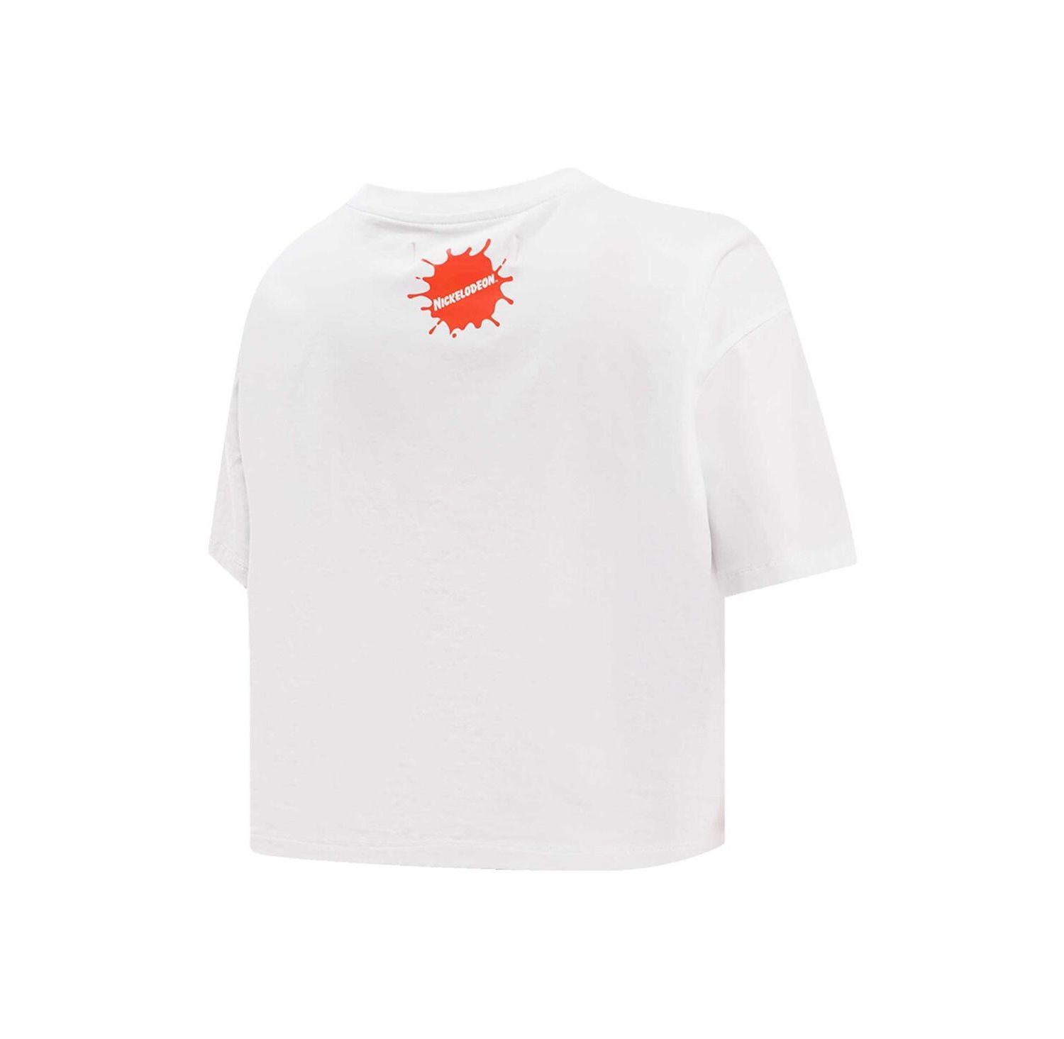 Women's White Rugrats Group Boxy Cropped T-shirt