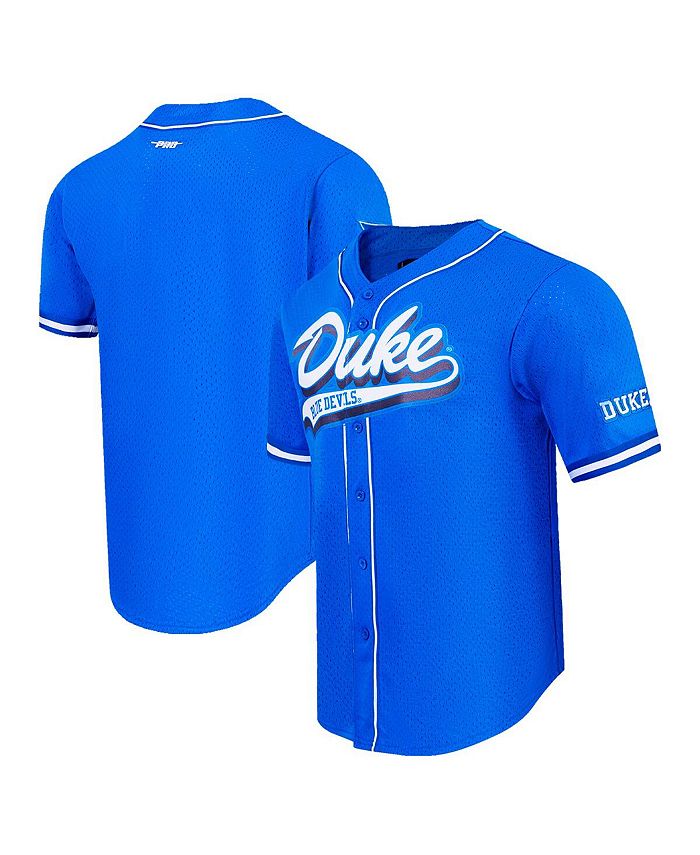 Pro Standard Men s Royal Duke Blue Devils Mesh Full Button Replica